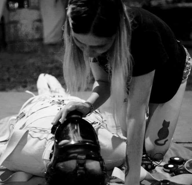 Straight-Jacket Bound Slave Tortured with Electrocution