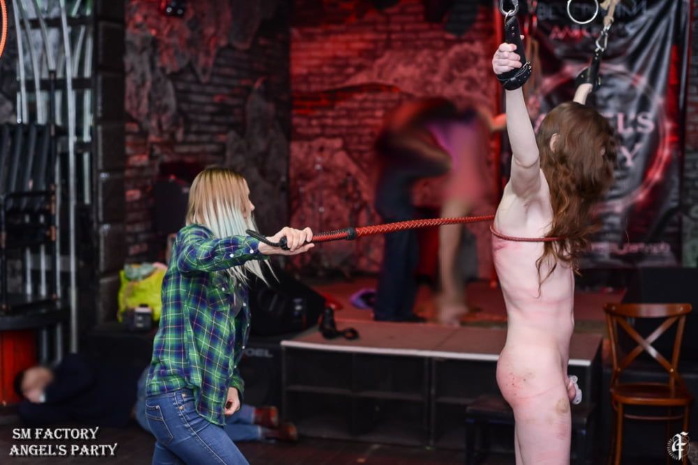 Whipping on BDSM party