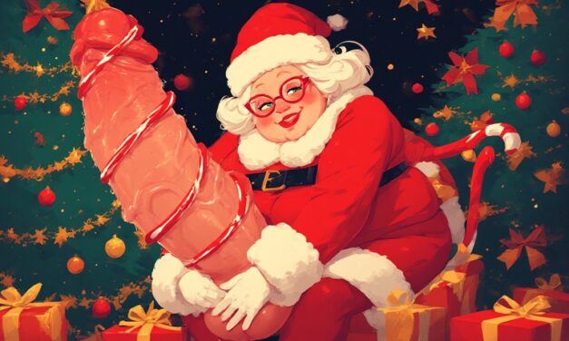 Mrs. Claus and the Giant Candycane Strap