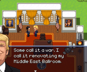 politics, video games, and duckie getting zapped