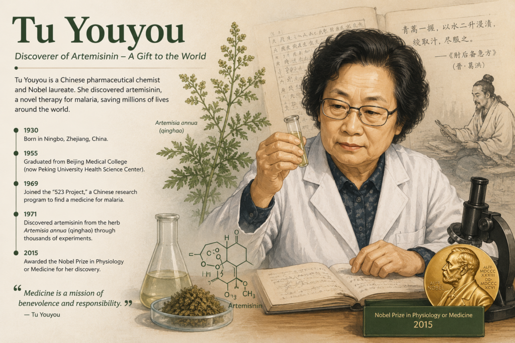 Tu Youyou Dominated History Through Science, Persistence, and Discovery Tu Youyou Dominated History Through Science, Persistence, and Discovery