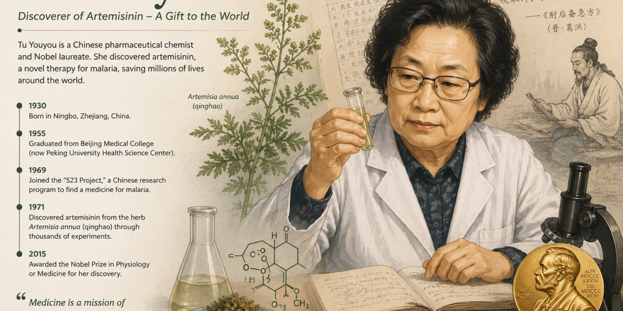 Tu Youyou Dominated History Through Science, Persistence, and Discovery
