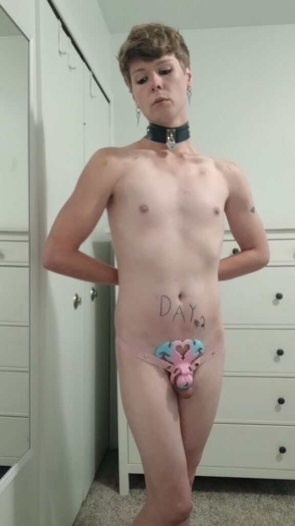 Day 2 of chastity training